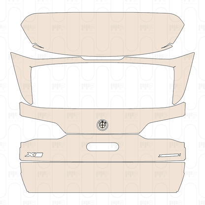 Trunk Lid with "X5" & "xDrive ##i" Emblems