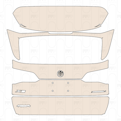 Trunk Lid with "X5 xDrive ##Li" & "BMW Brilliance" Emblems