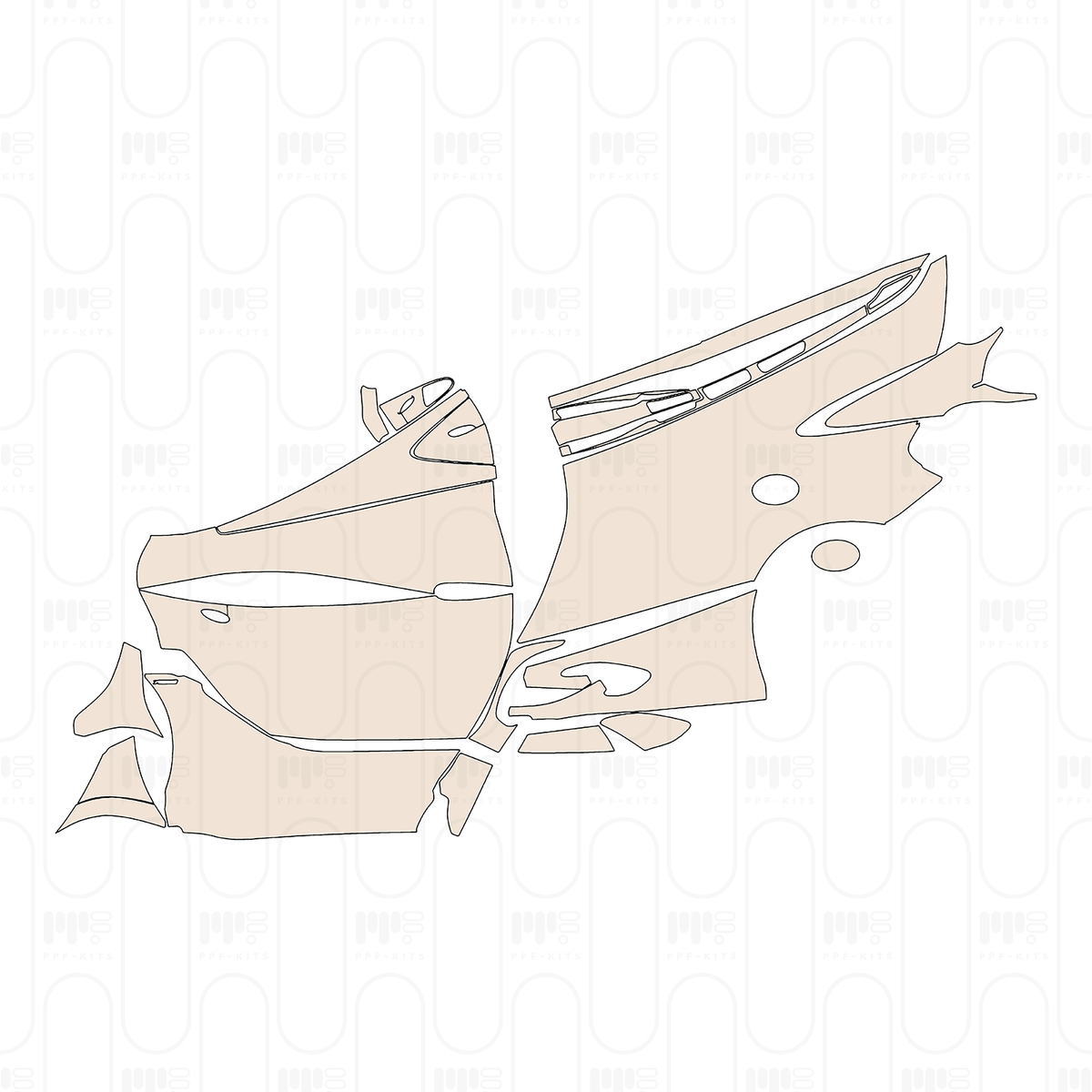 (left) Door+Side Skirt+Rear Fender with "750S" Emblem on door