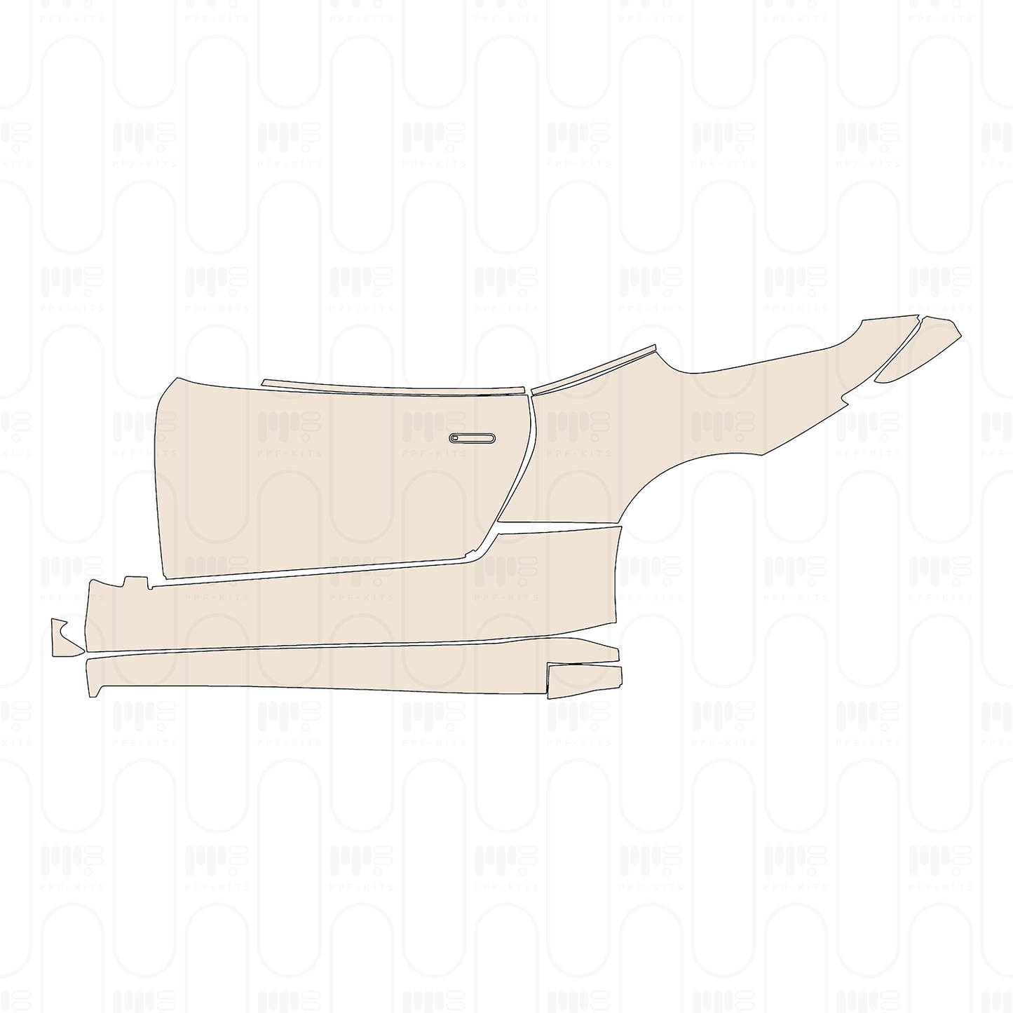 (left) Door+Rear Fender+Side Skirt with carbon Package