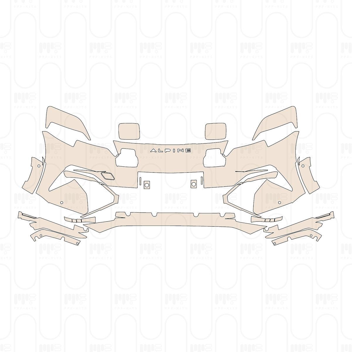 Bumper+Headlamp with 6 PDC (Parking Sensors)