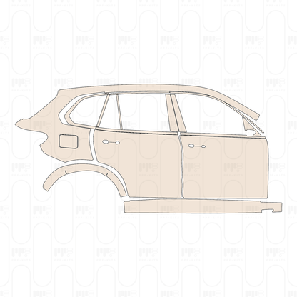 (right) Door+Side Skirt+Rear Fender with wrapped rear wheel arch