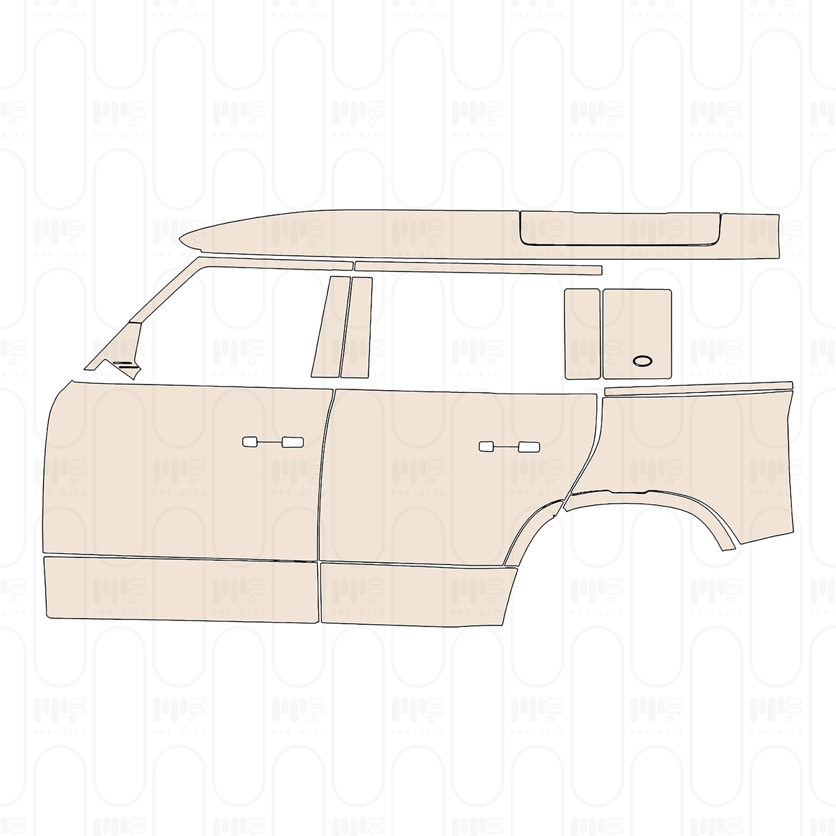 (left) Door+BC-Pillar+Rear Fender+Side Skirt