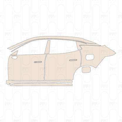 (left) Door+Side Skirt+Rear Fender