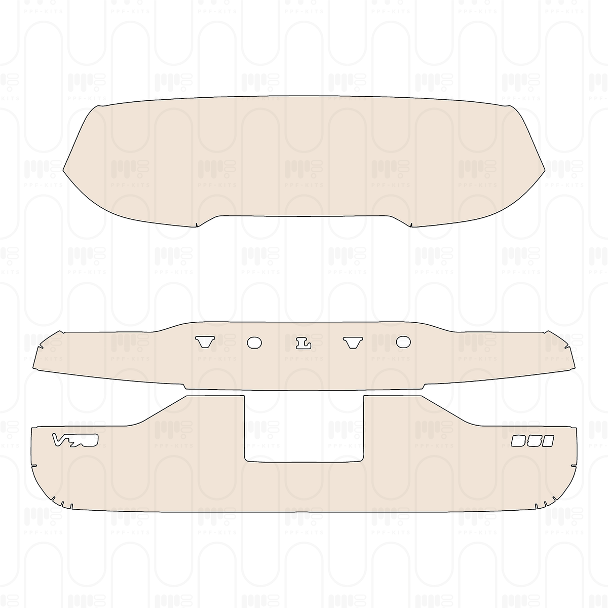 Trunk Lid with "VOLVO" & "V90" & "B5 AWD" Emblems