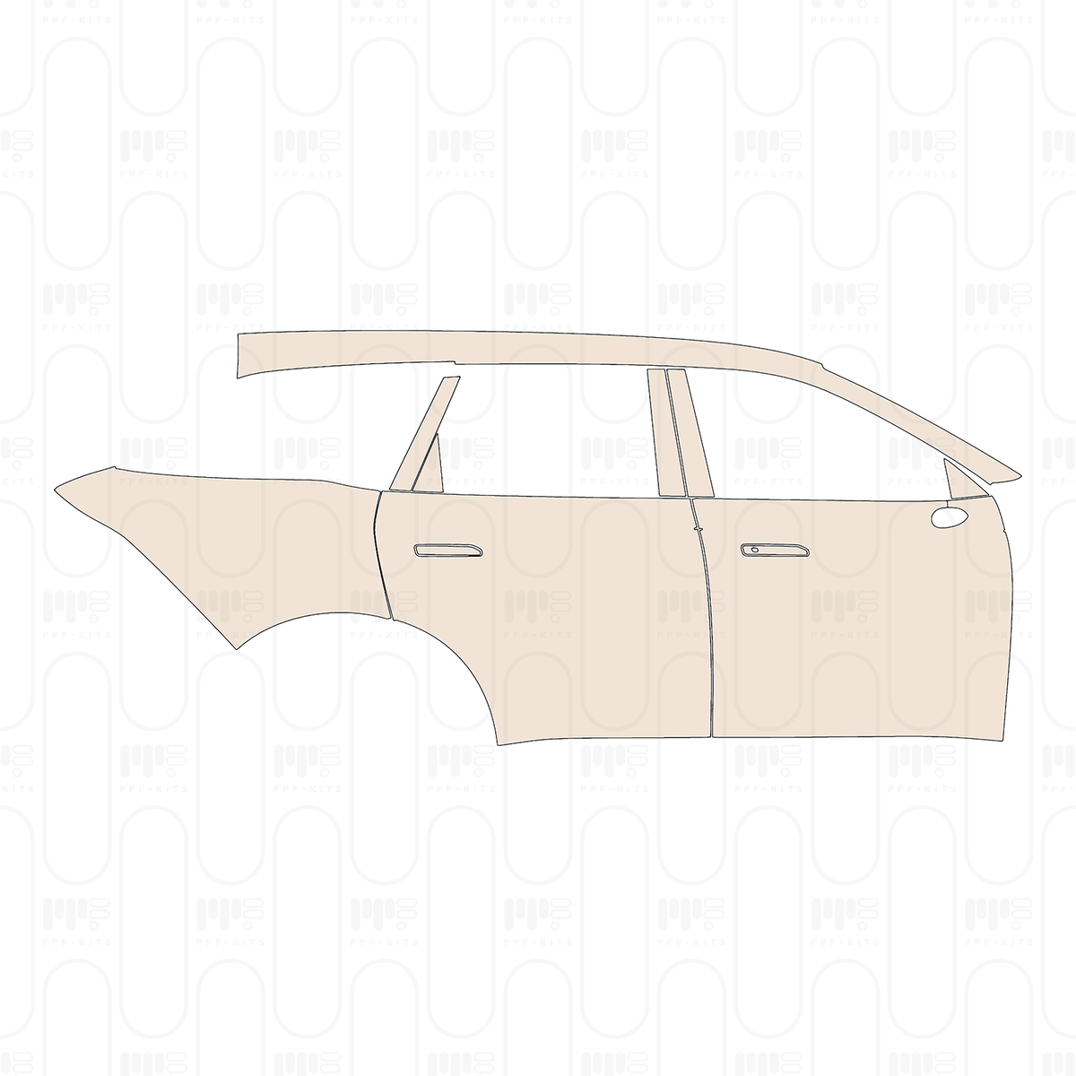 (right) Door+Rear Fender+Side Skirt