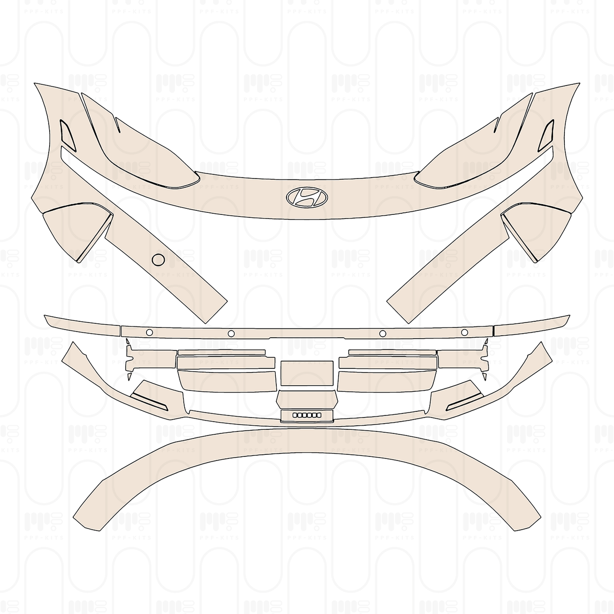Bumper+Headlamp with 4 PDC (Parking Sensors)