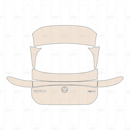 Trunk Lid with "EQS580" & "4MATIC" Emblems