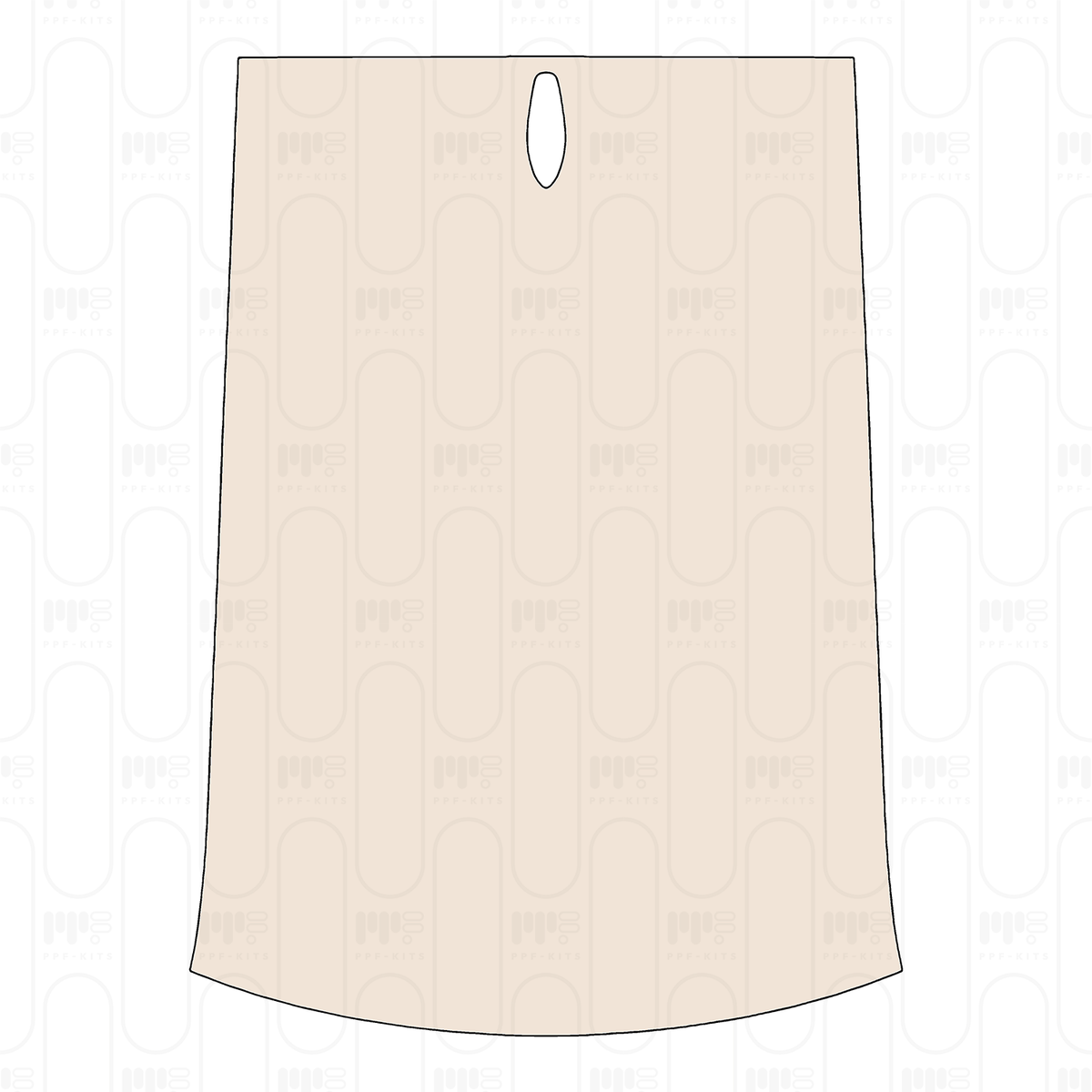 Roof with shark fin cutout