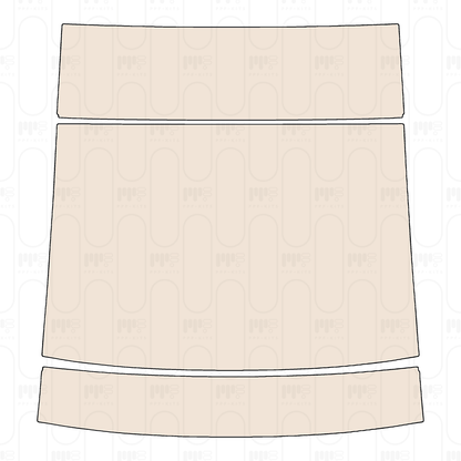 Roof with sunroof, with wrapped