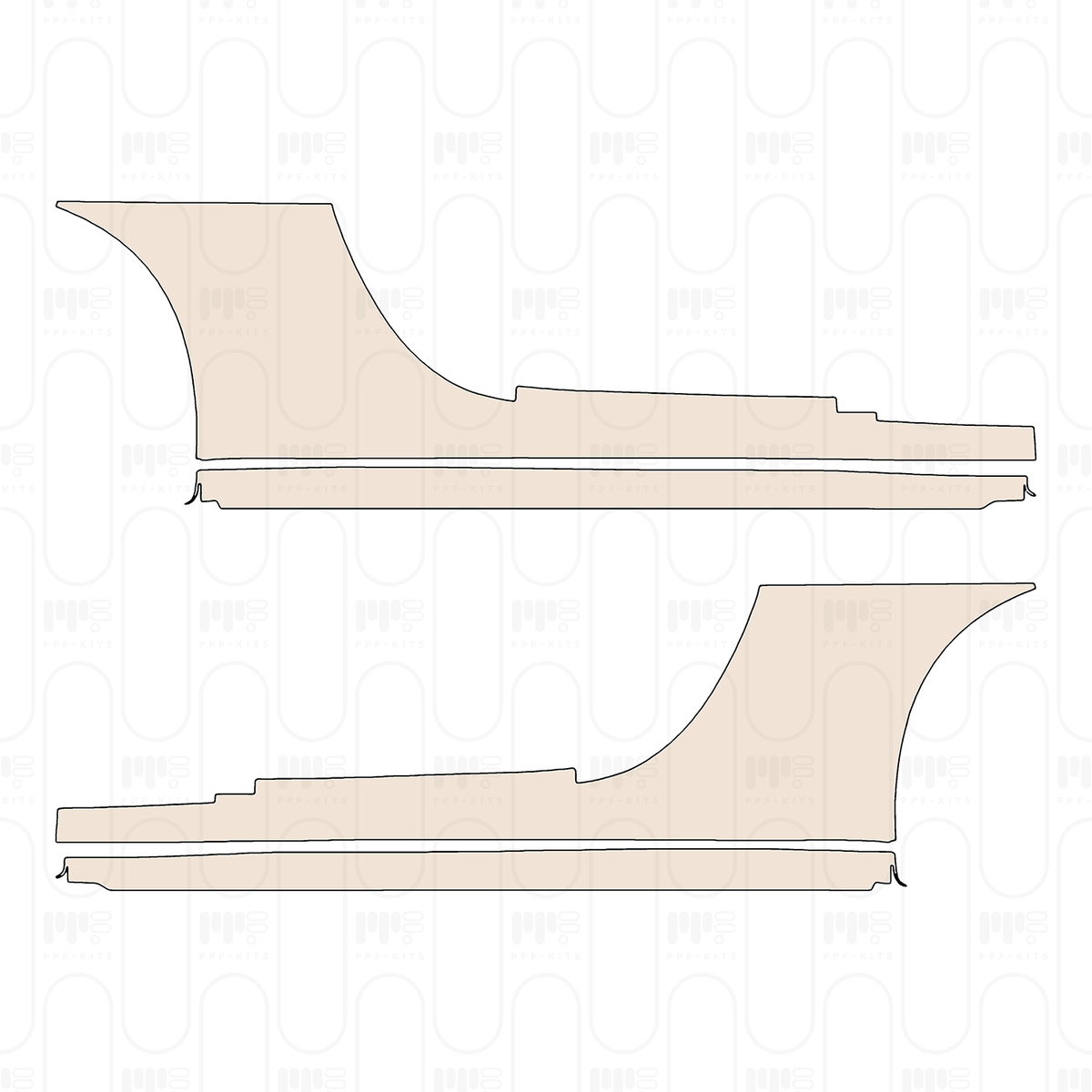 Rocker Panel bottom edge of rear Fender covers the coarse-grained surface
