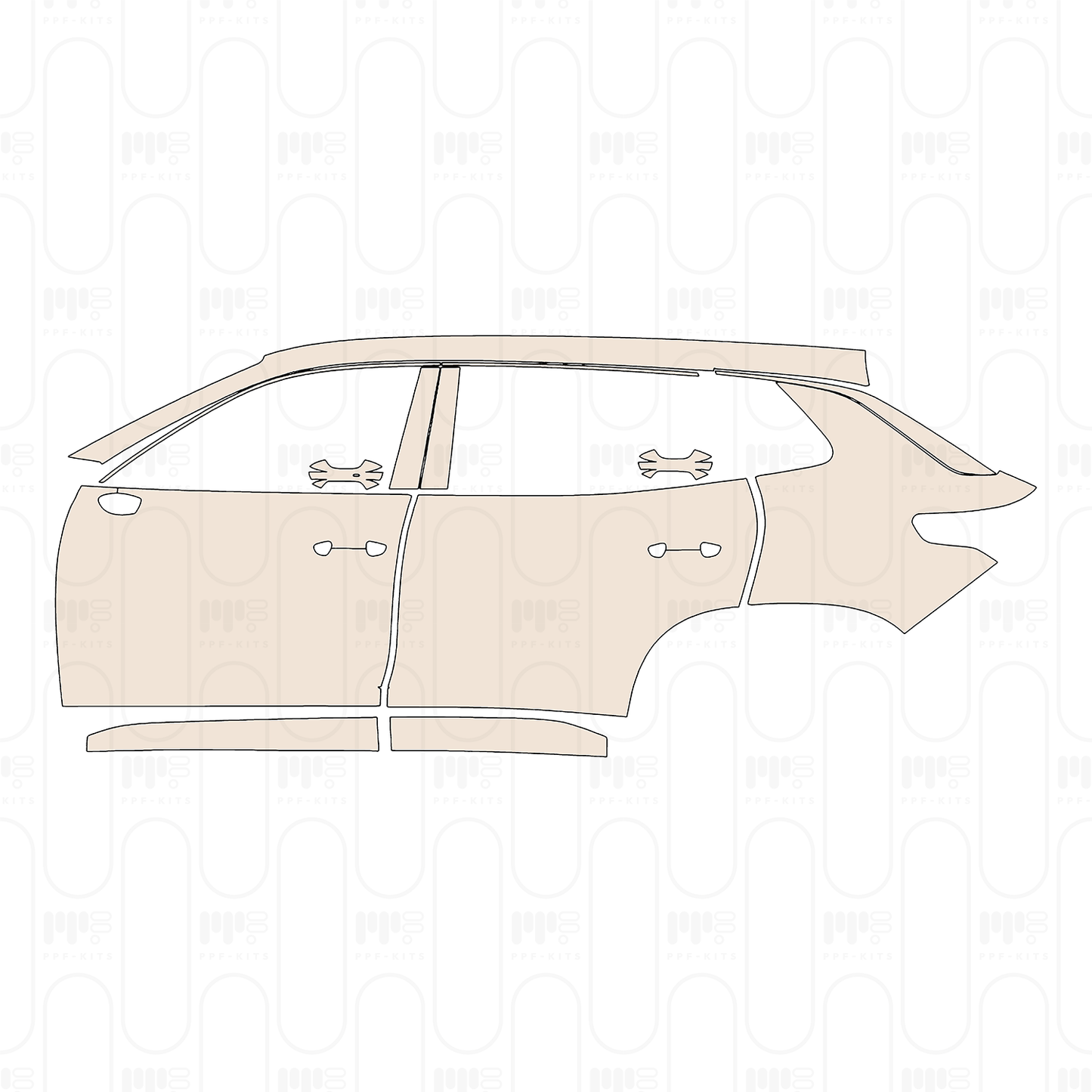 PPF precortado Volkswagen Tayron L (CN) Base 2025