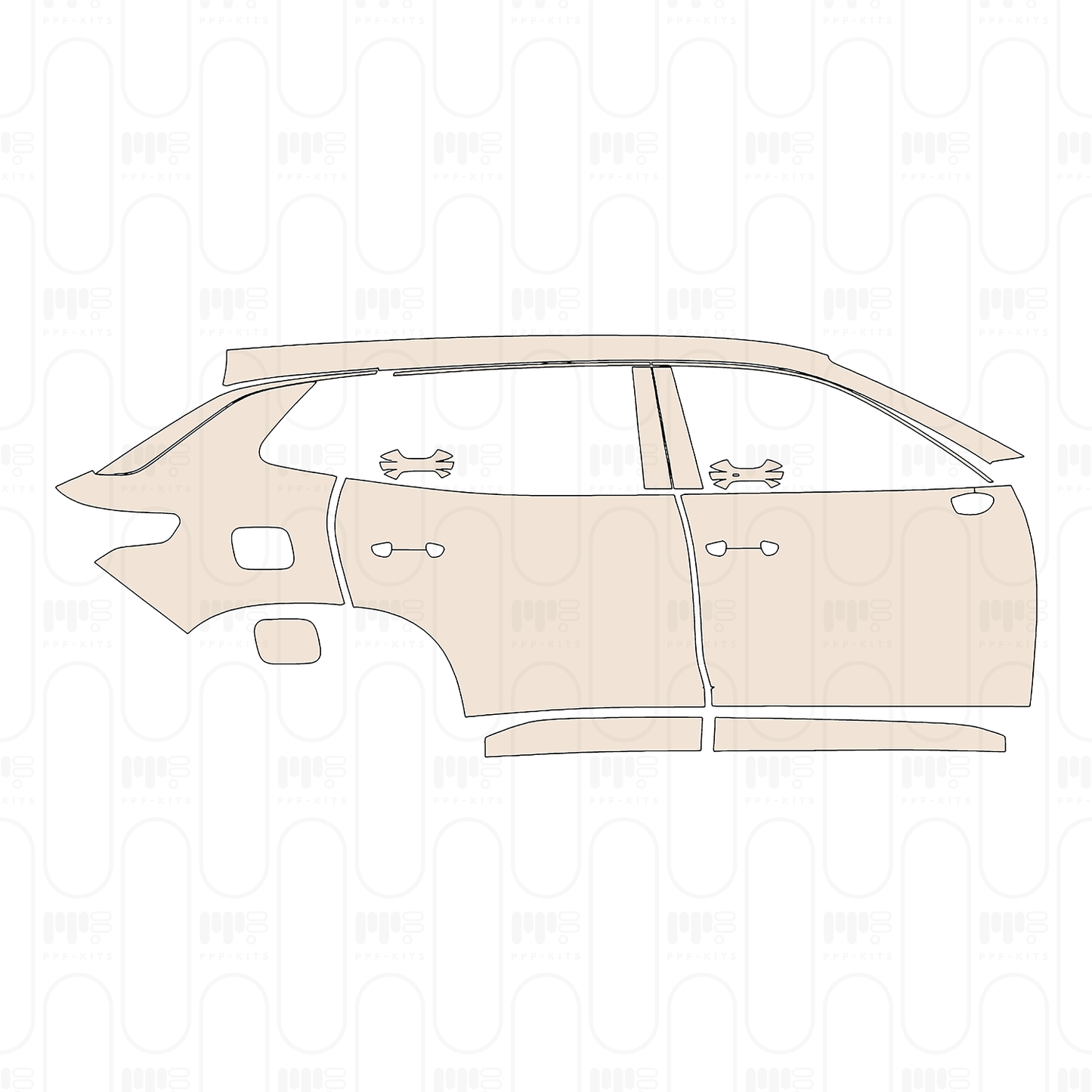 PPF precortado Volkswagen Tayron L (CN) Base 2025