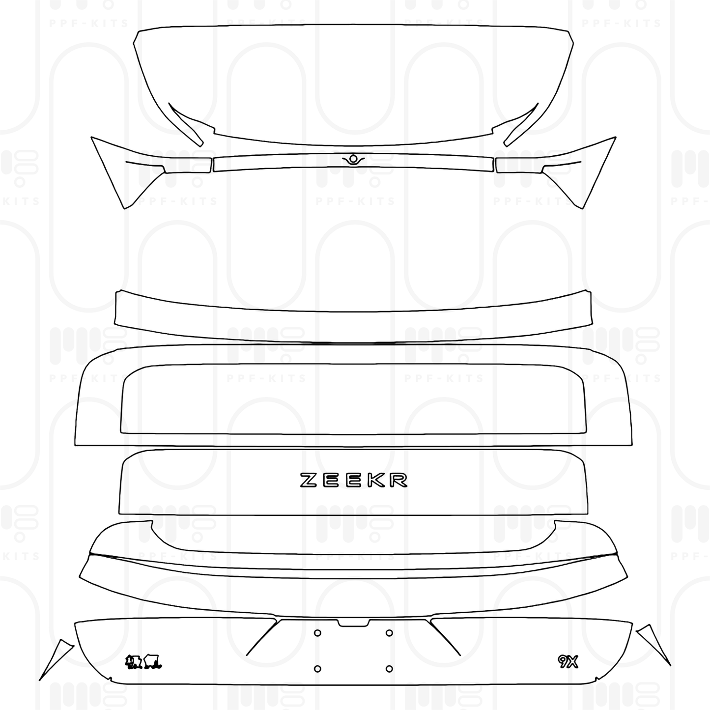 Pre-Cut PPF Zeekr 9X 2025