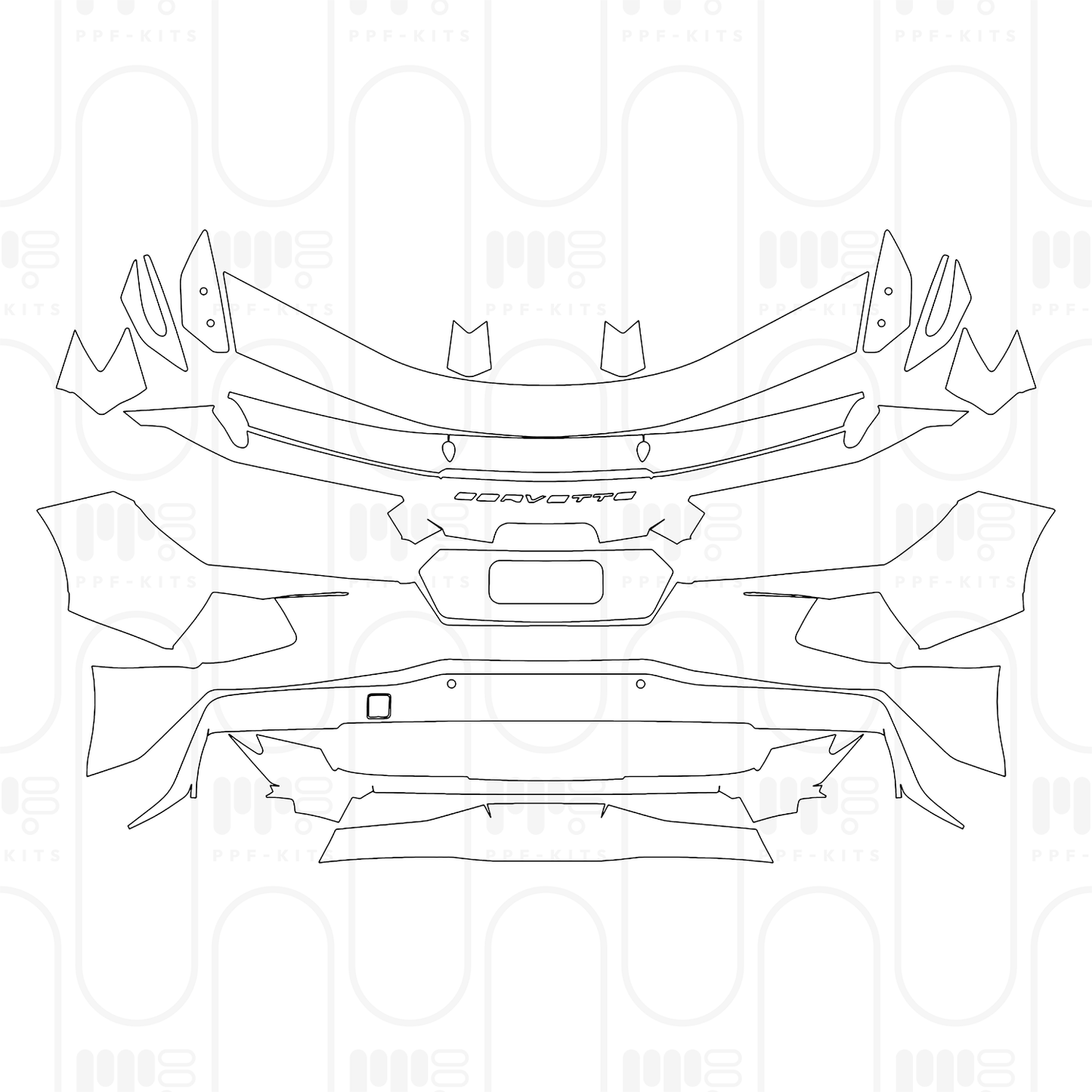 Pre-Cut PPF Chevrolet Corvette Stingray Convertible 2026