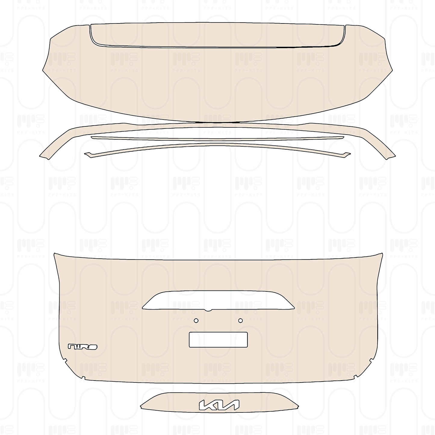 PPF precortado KIA Niro EV (US) Wave 2026