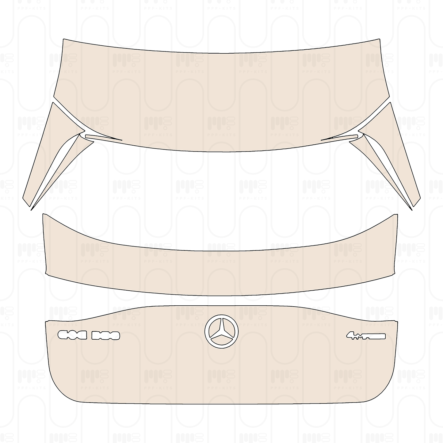 PPF precortado Mercedes-Benz EQE SUV Base 2026
