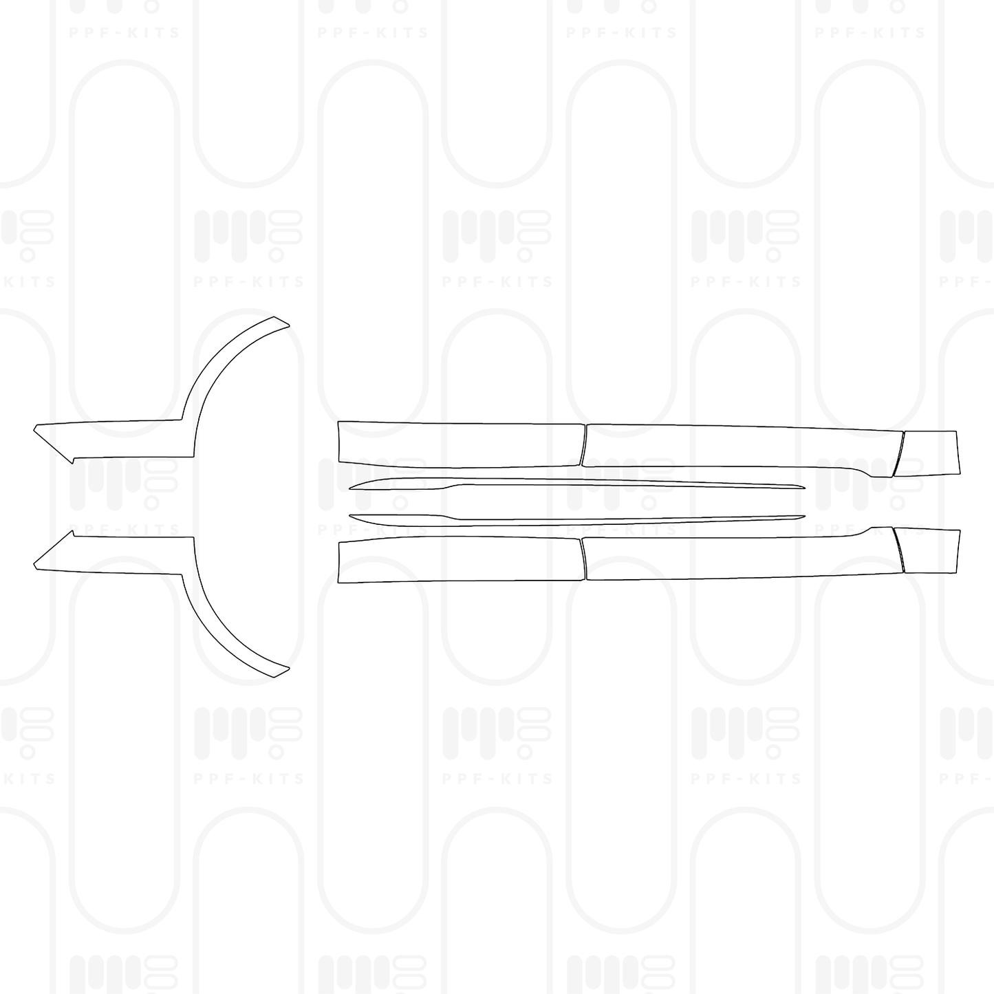 Pre-Cut PPF Porsche Taycan Sedan Taycan 2026
