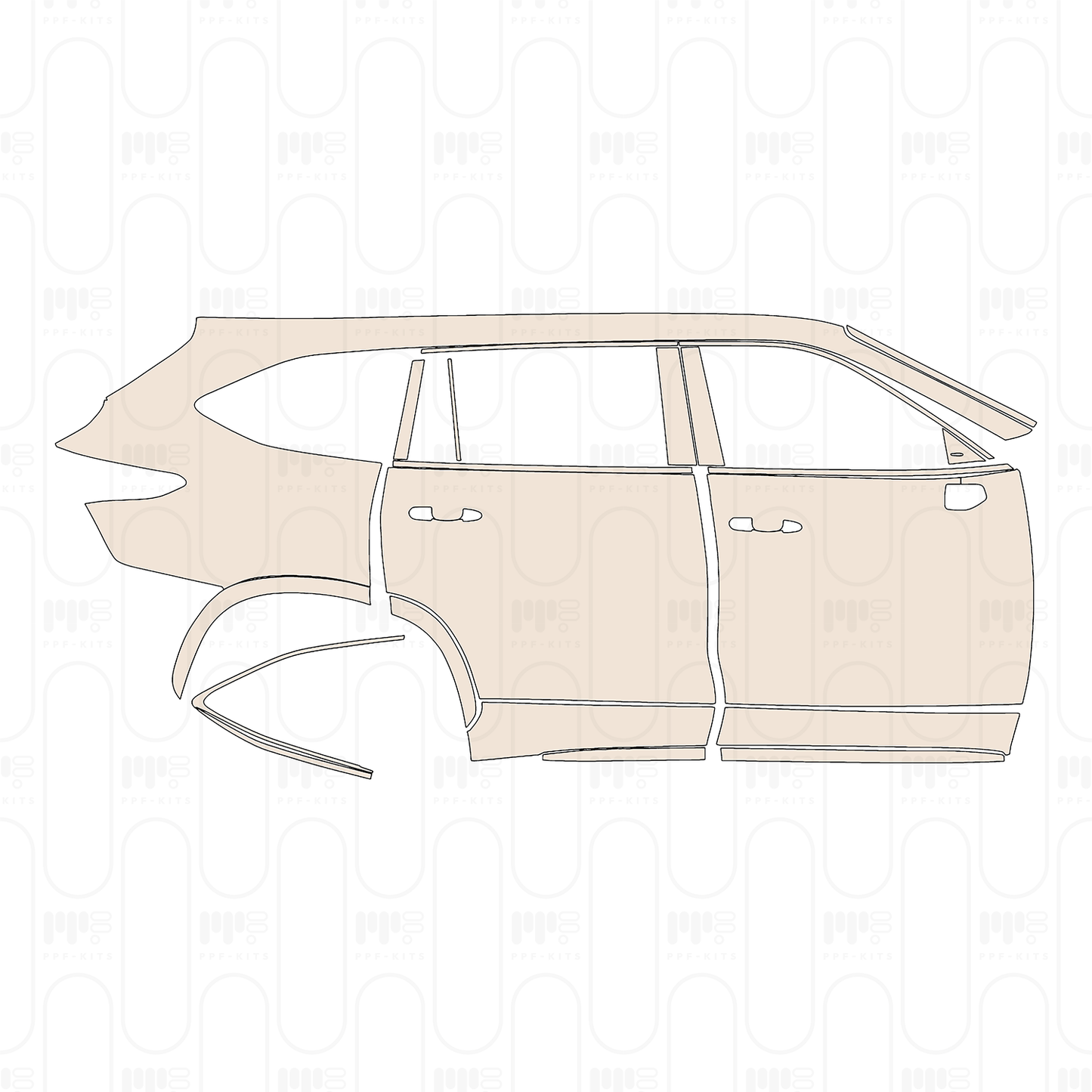 Pre-Cut PPF Toyota Highlander (US) XSE 2026