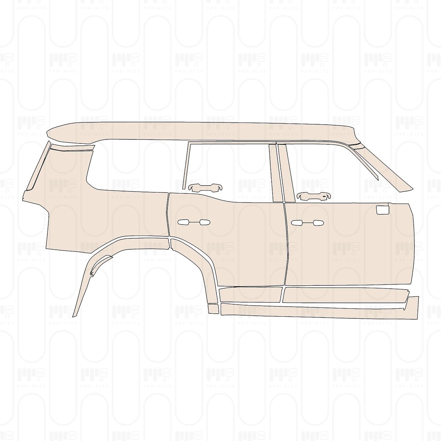 PPF precortado Toyota Prado Wild version 2026