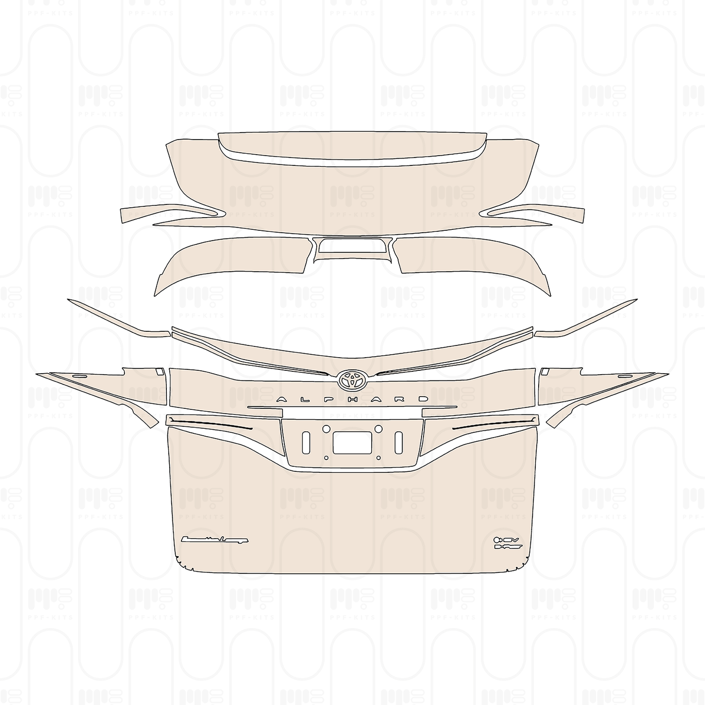 PPF precortado Toyota Alphard 2026