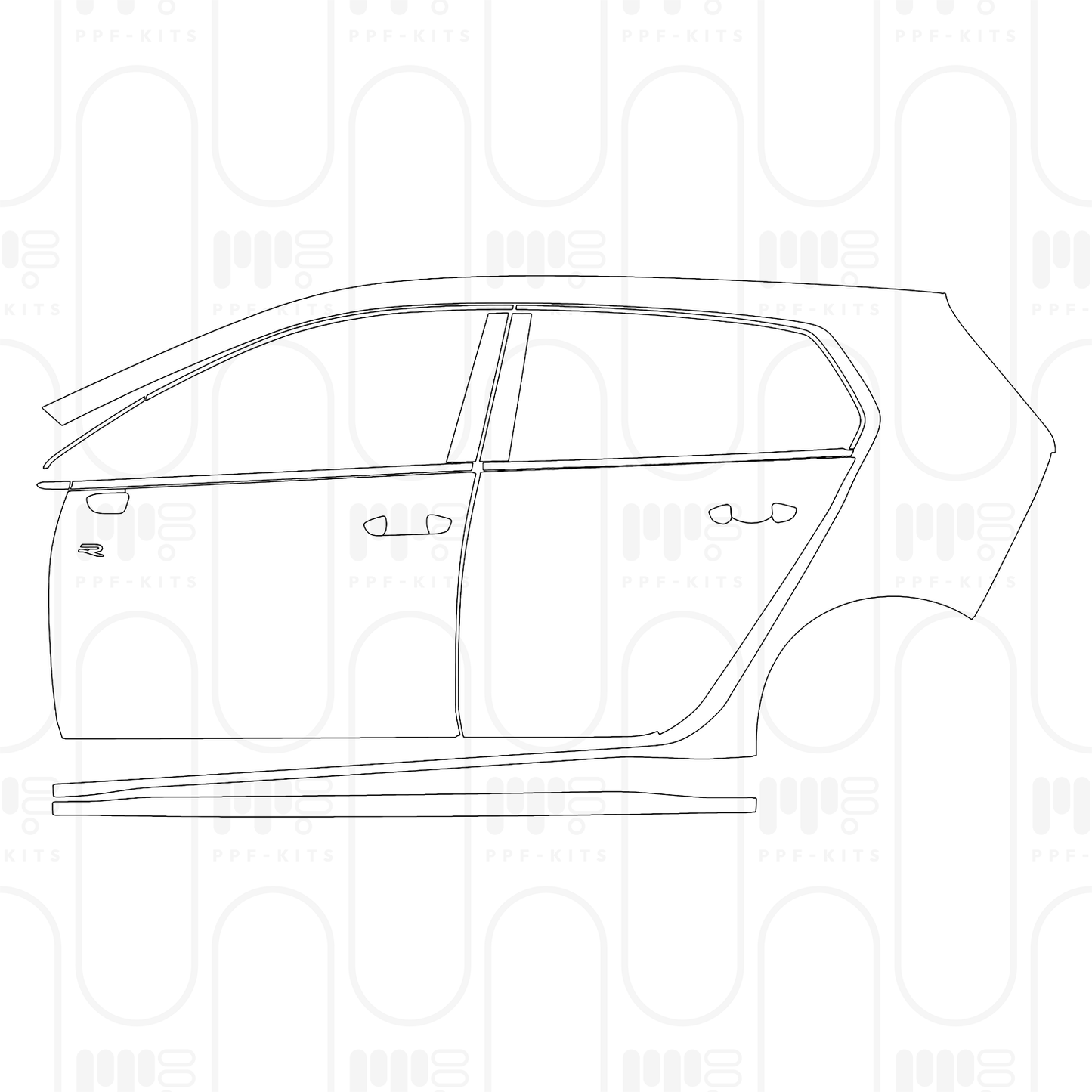 Pre-Cut PPF Volkswagen Golf R-line 2026