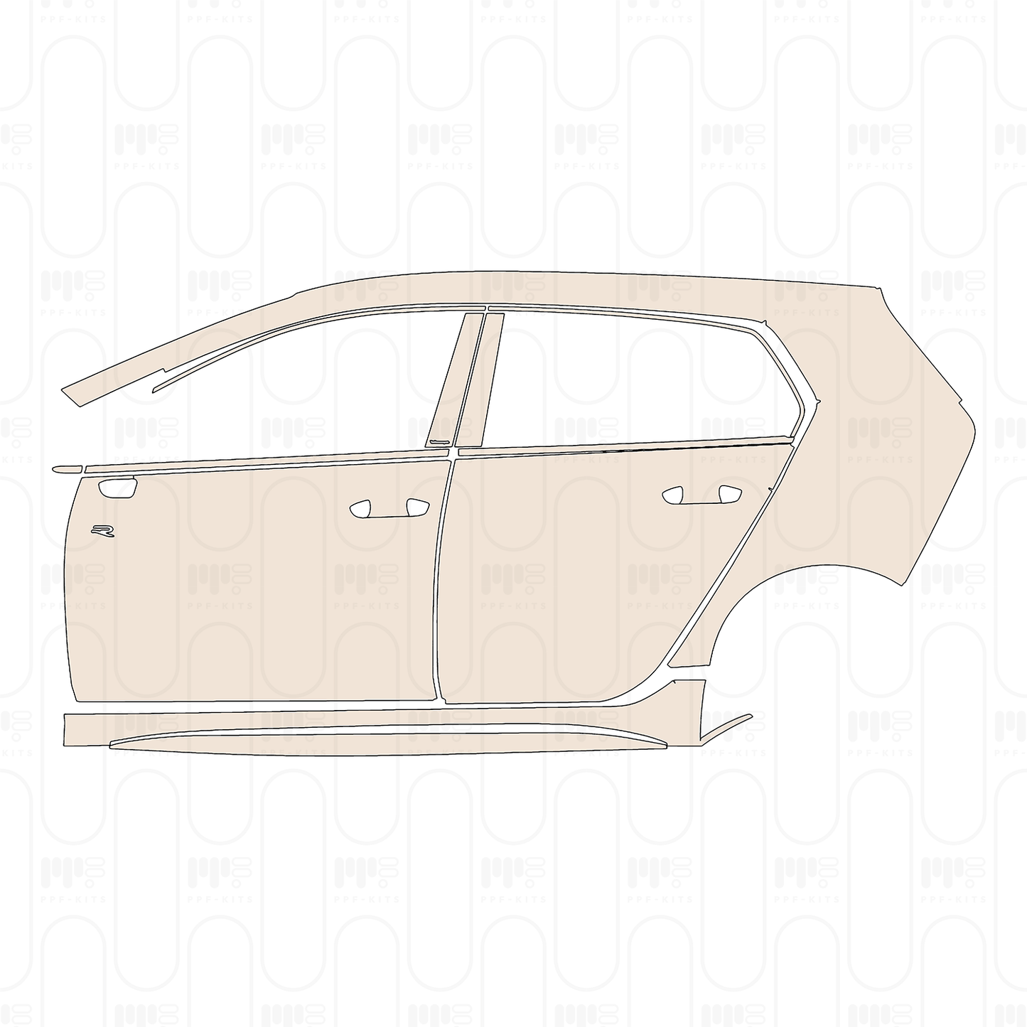 PPF precortado Volkswagen Golf R 2026