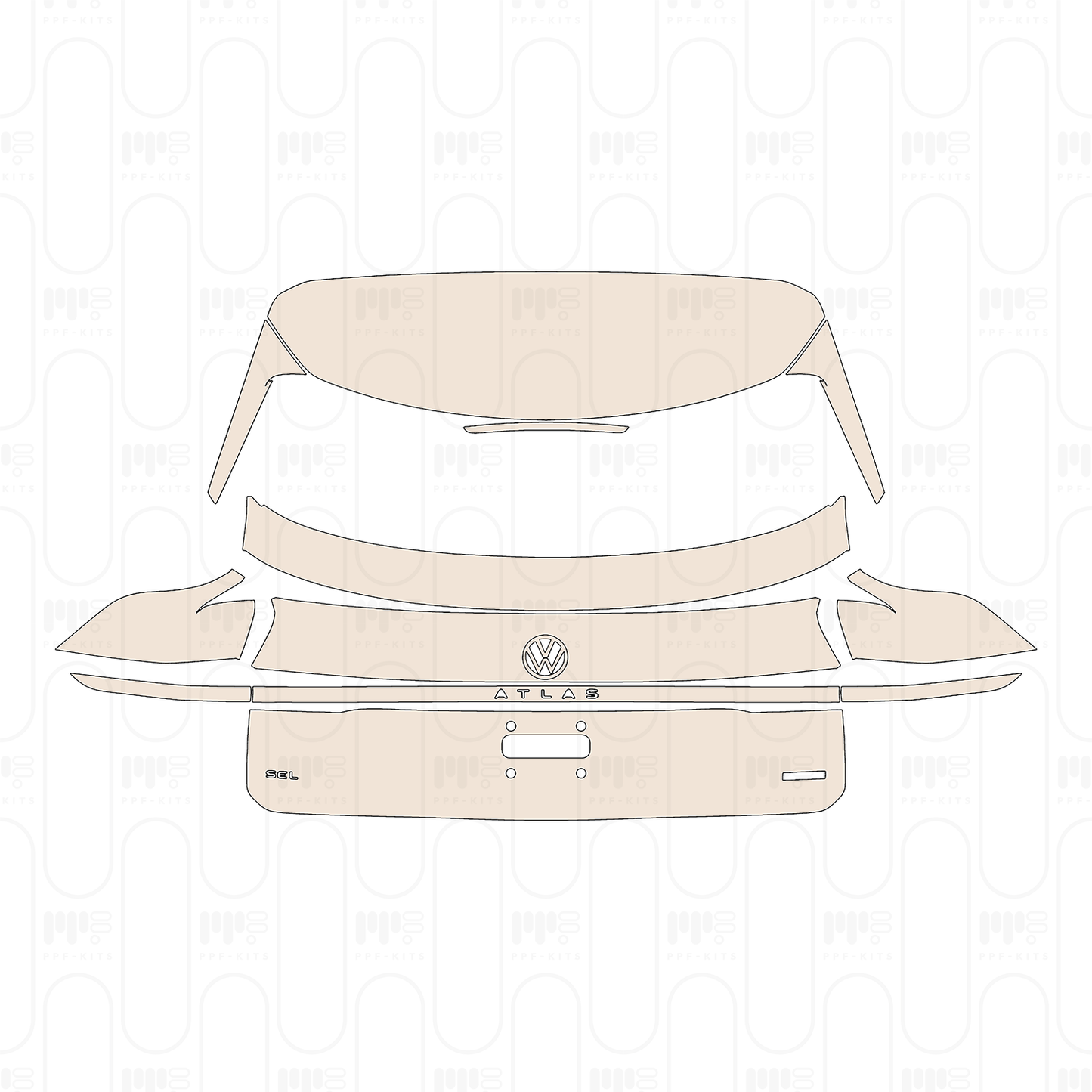 Pre-Cut PPF Volkswagen Atlas Cross Sport (US) SEL R-Line 2026