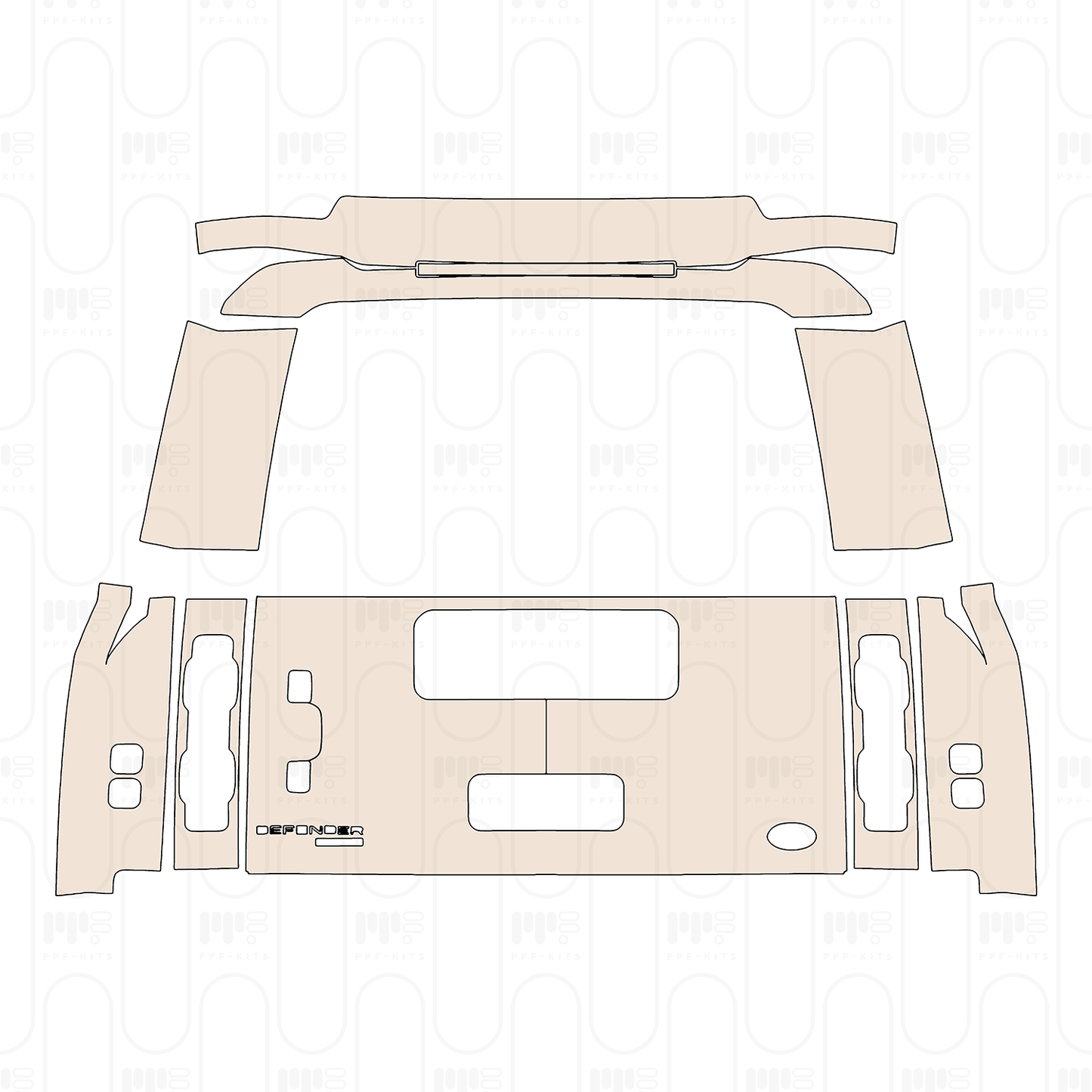 PPF precortado Land Rover Defender 90 V8 2025