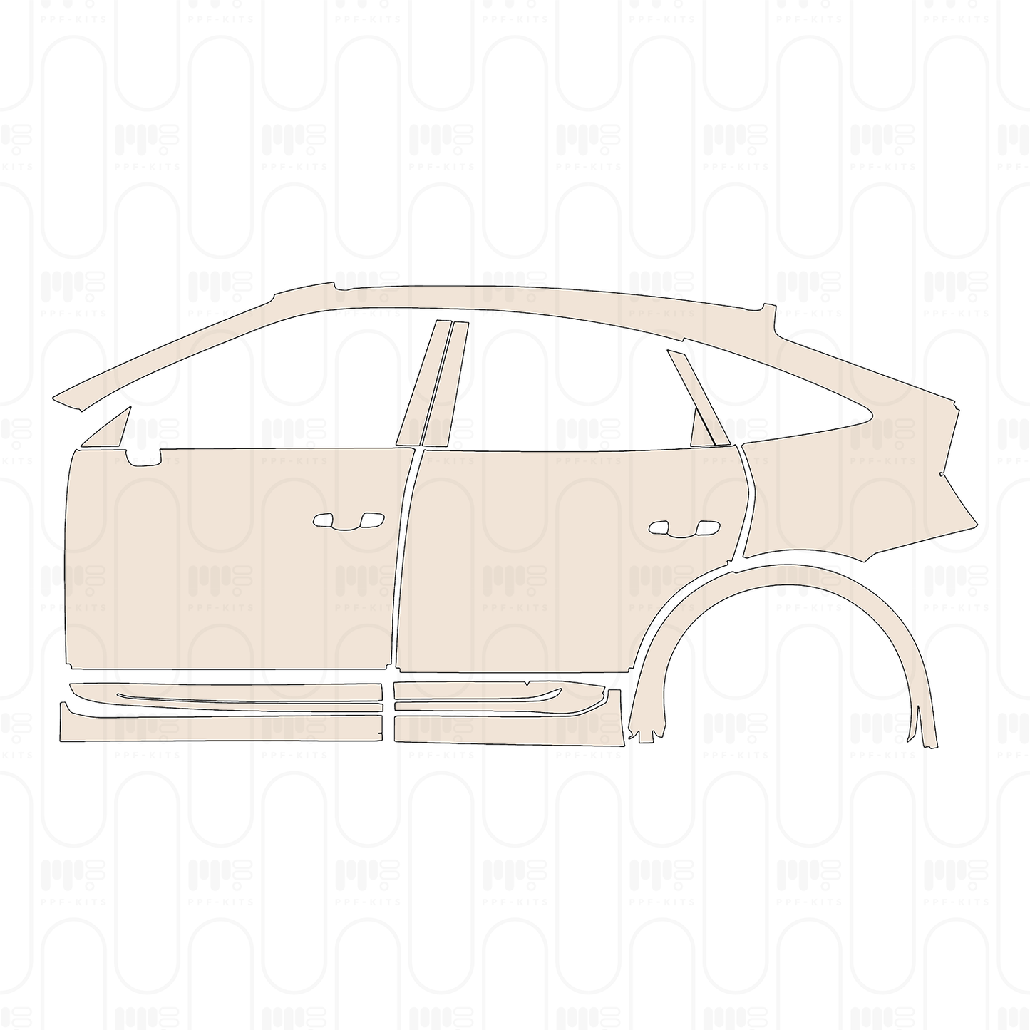 PPF precortado Audi Q5 Q5L Sportback (Extended Wheelbase) 2025