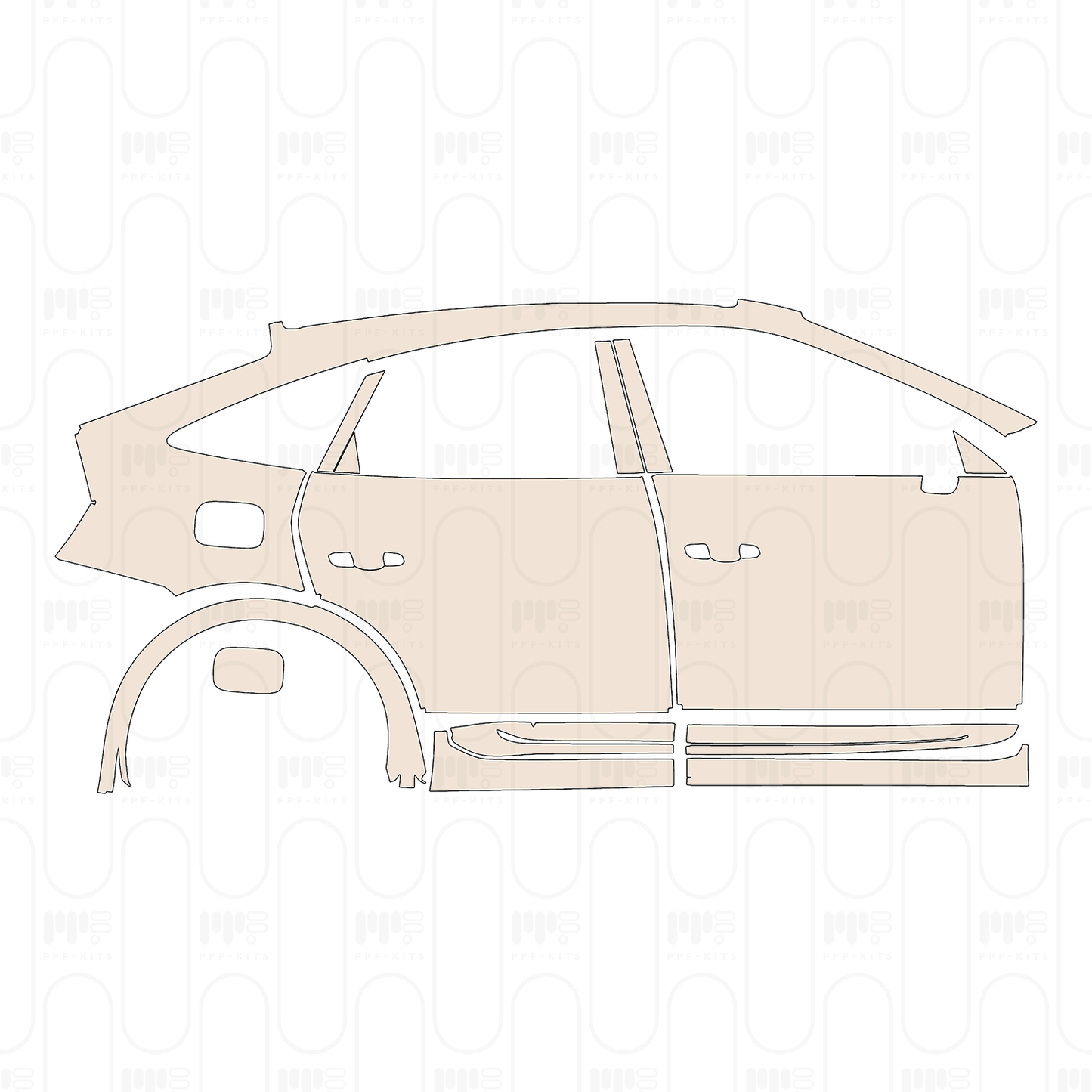 PPF precortado Audi Q5 Q5L Sportback (Extended Wheelbase) 2025