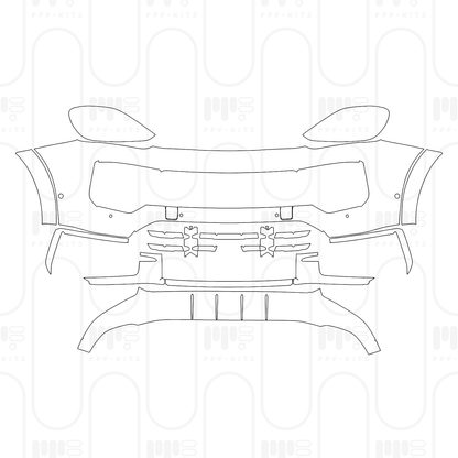 Pre-Cut PPF Porsche Cayenne Coupe Cayenne S Coupe 2025