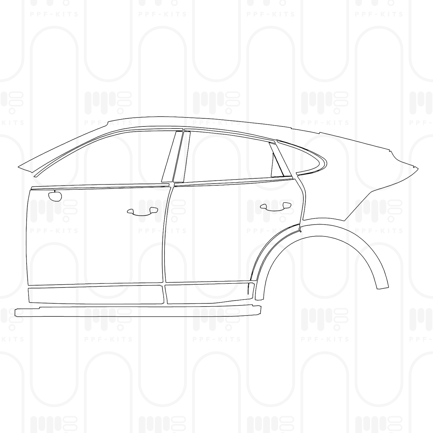 Pre-Cut PPF Porsche Cayenne Coupe Cayenne S Coupe 2025