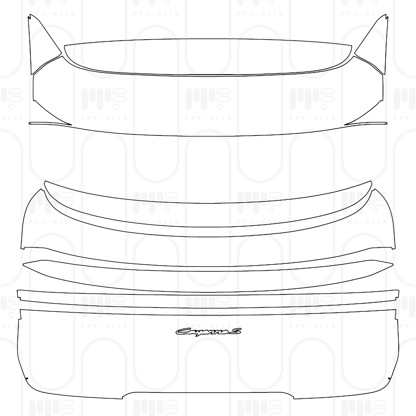 Pre-Cut PPF Porsche Cayenne Coupe Cayenne S Coupe 2025