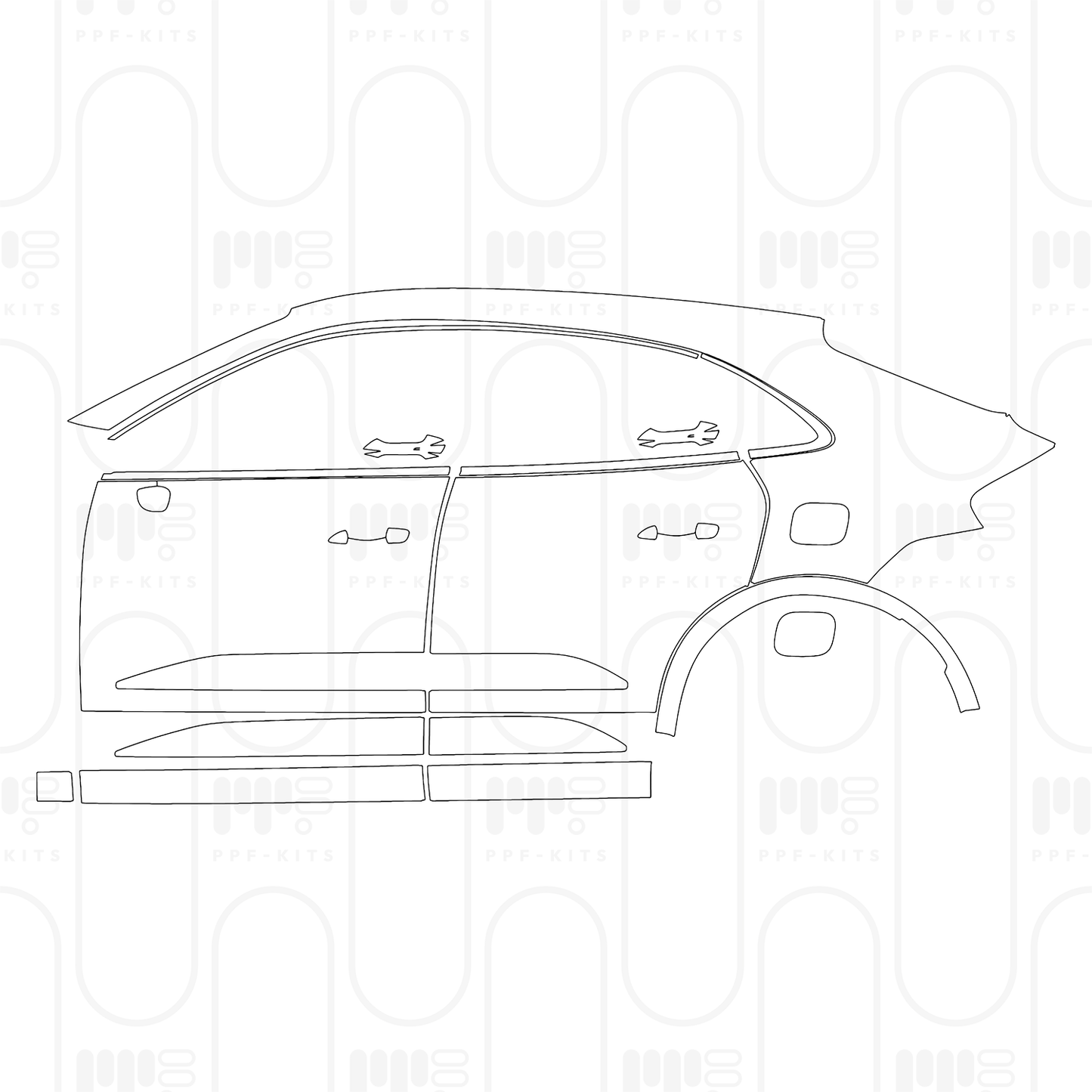 Pre-Cut PPF Porsche Macan Electric Turbo 2024