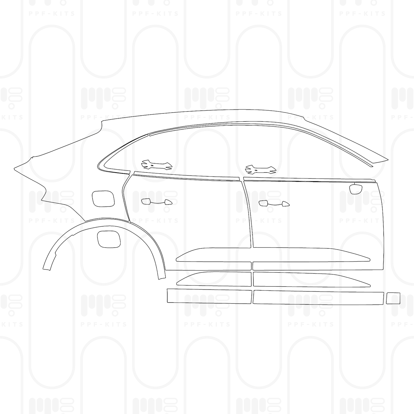 Pre-Cut PPF Porsche Macan Electric Turbo 2024