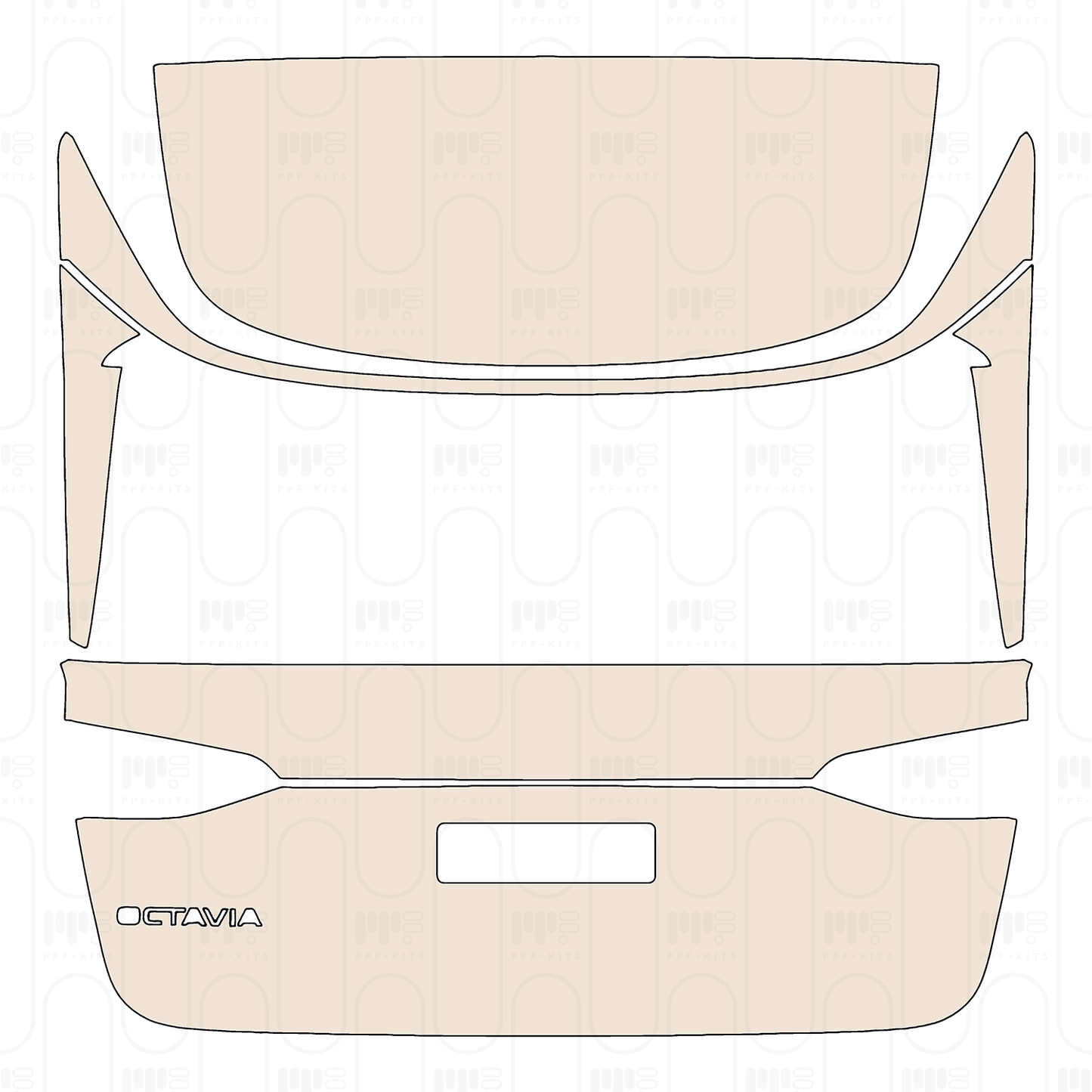 Pre-Cut PPF Skoda Octavia (EU) Estate Base 2024