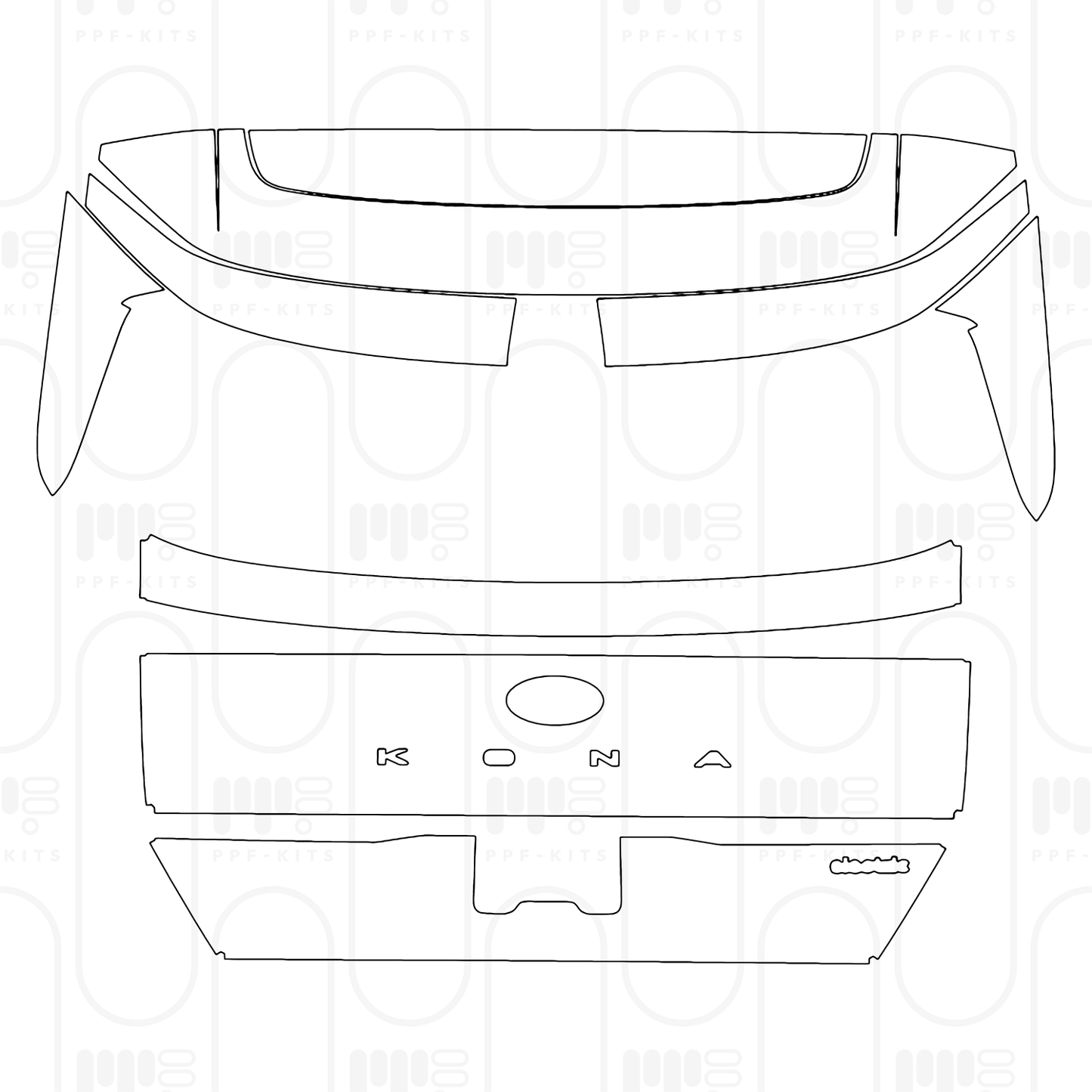 Pre-Cut PPF Hyundai Kona Electric SE 2024