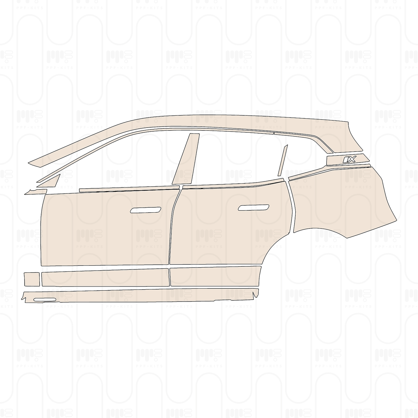 Pre-Cut PPF BMW iX Shadowline 2025