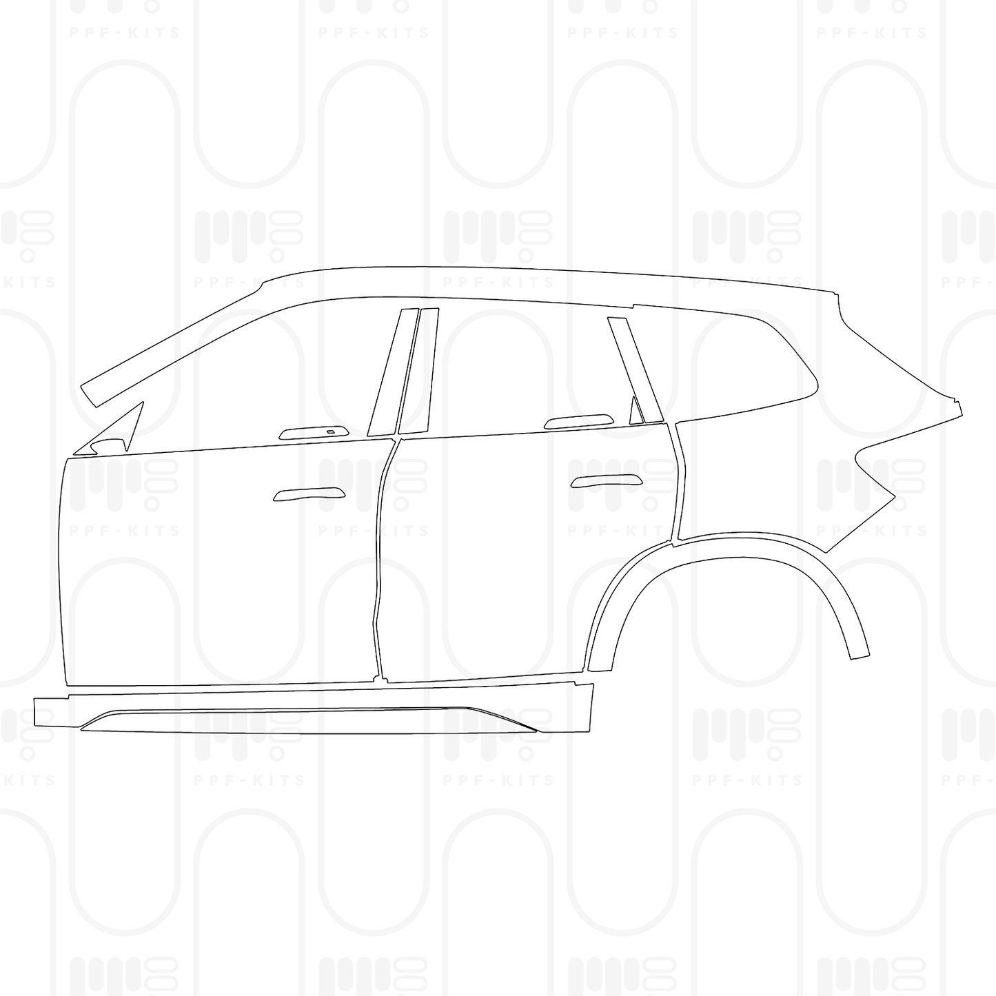 Pre-Cut PPF BMW X1 Standard Wheelbase Base 2025