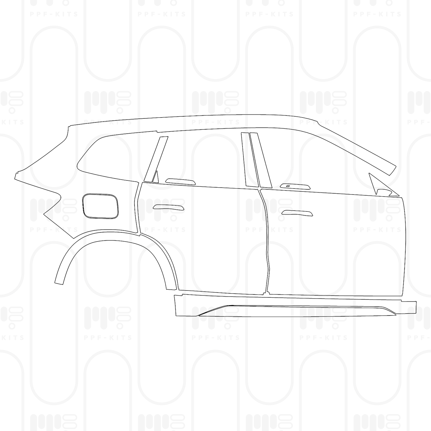 Pre-Cut PPF BMW X1 Standard Wheelbase Base 2025