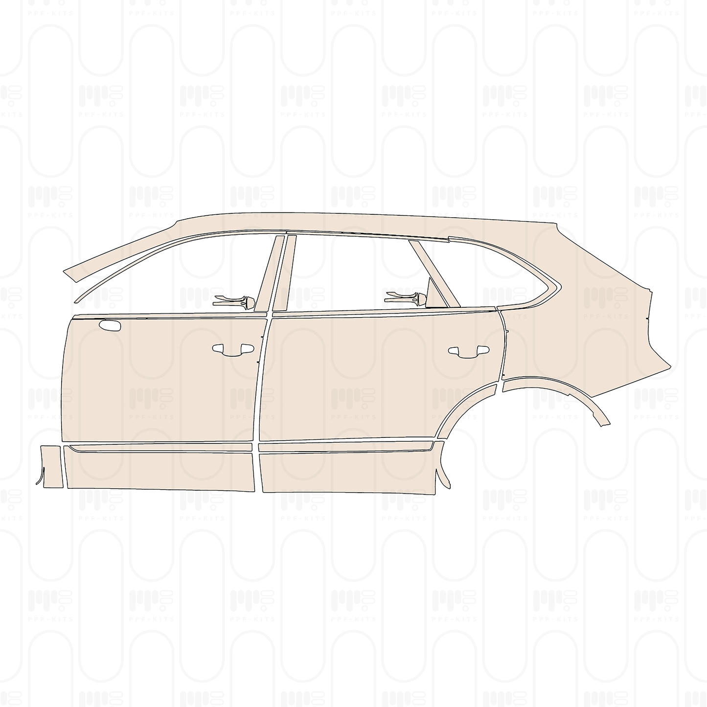 PPF precortado Bentley Bentayga Extended Wheelbase Base 2024