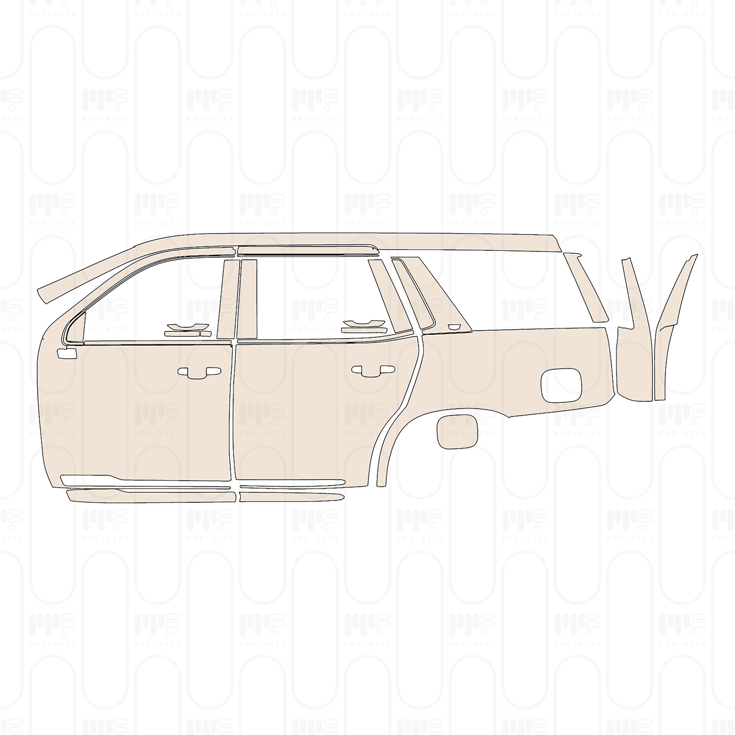 Pre-Cut PPF Cadillac Escalade Standard Wheelbase 2023