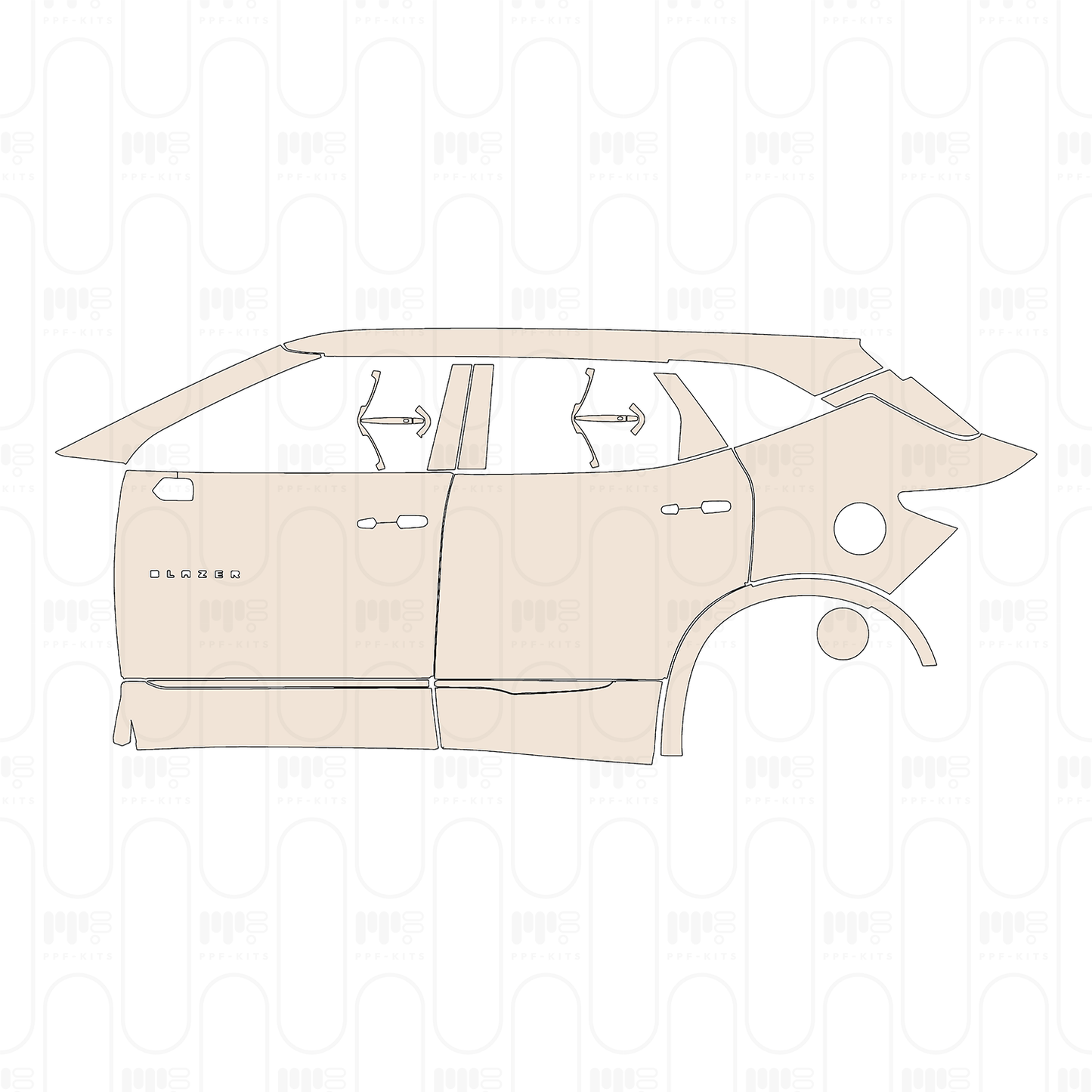 PPF precortado Chevrolet Blazer Premier 2023