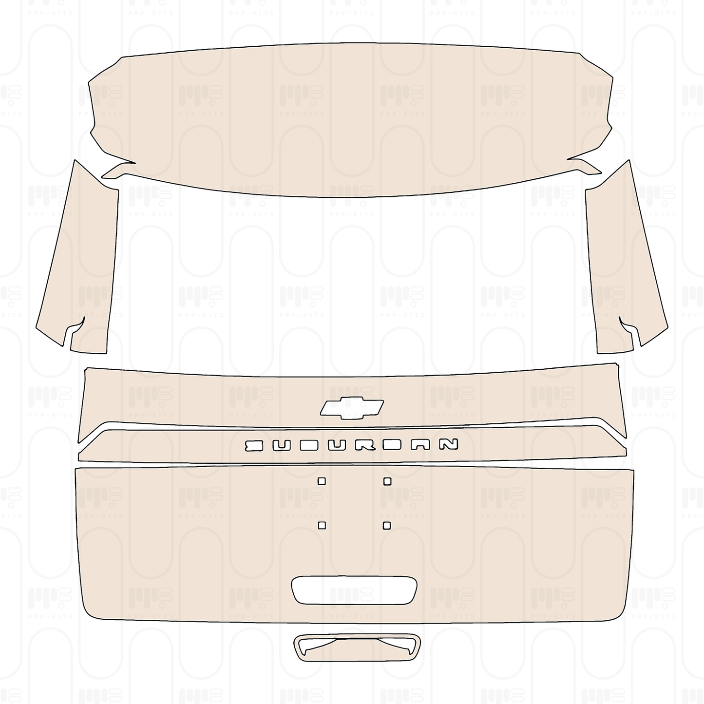 Pre-Cut PPF Chevrolet Suburban LS 2025