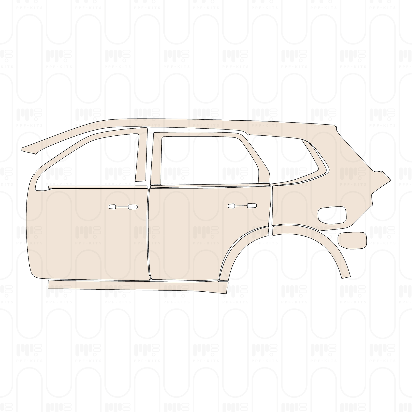 Pre-Cut PPF Ford Everest Trend 2023