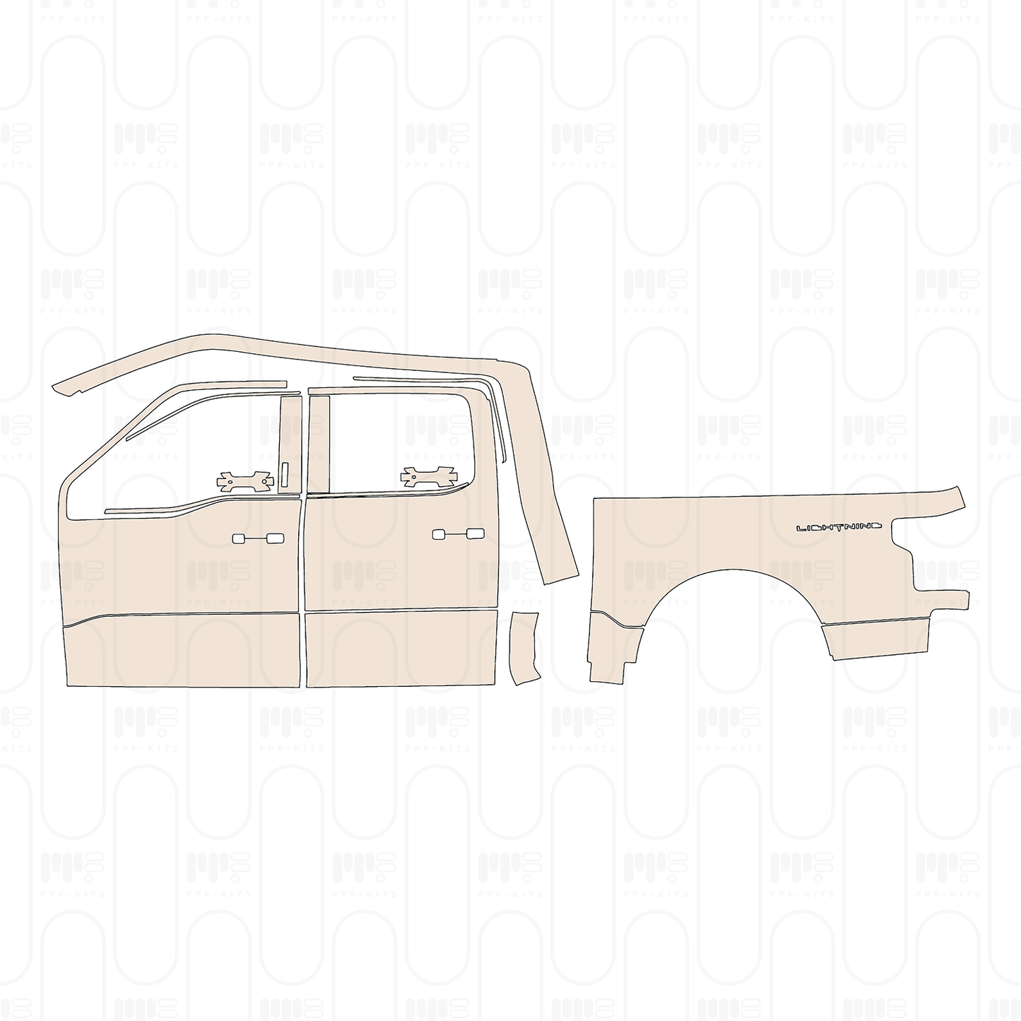 PPF precortado Ford F-150 Lightning Pro 2022