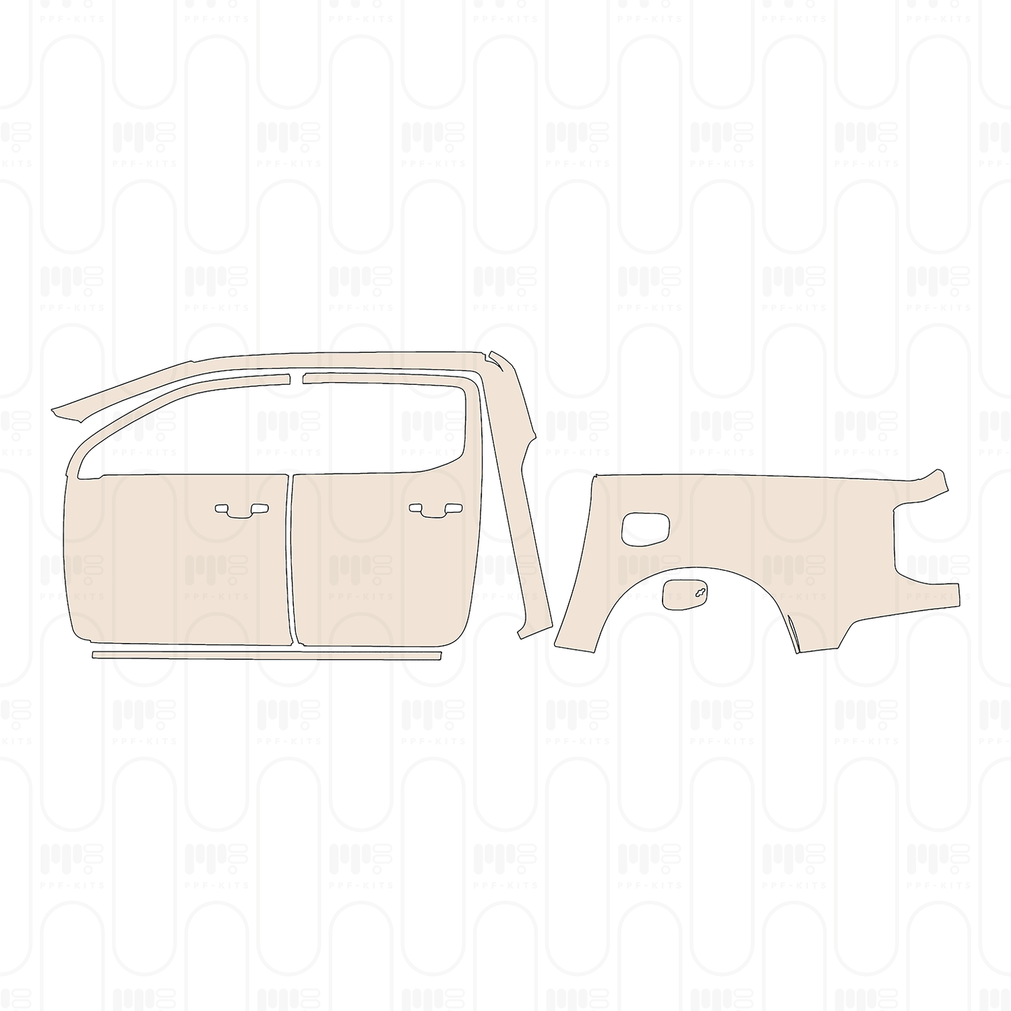 PPF precortado Ford Ranger (EU) MS-RT Double Cab 2025