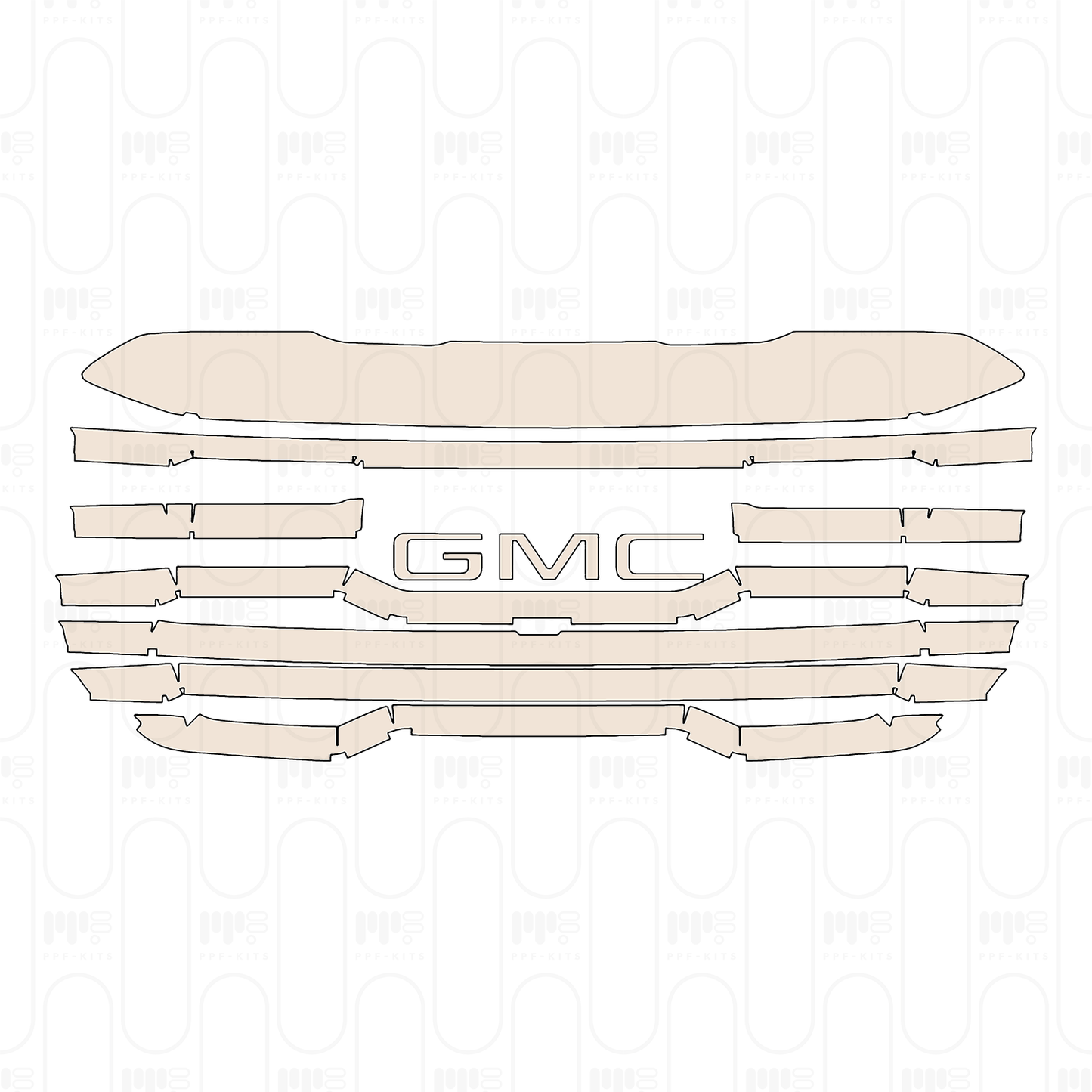 Pre-Cut PPF GMC Sierra 1500 Crew Cab SLT 2022