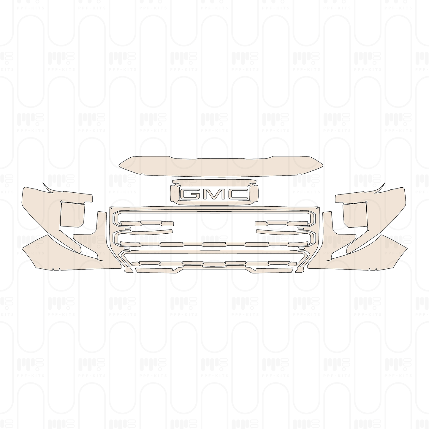 Pre-Cut PPF GMC Sierra 1500 Crew Cab AT4X 2022
